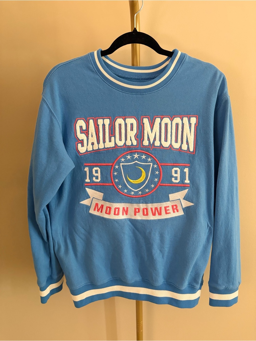 Sailor Moon "Moon Power" Blue Graphic Sweatshirt